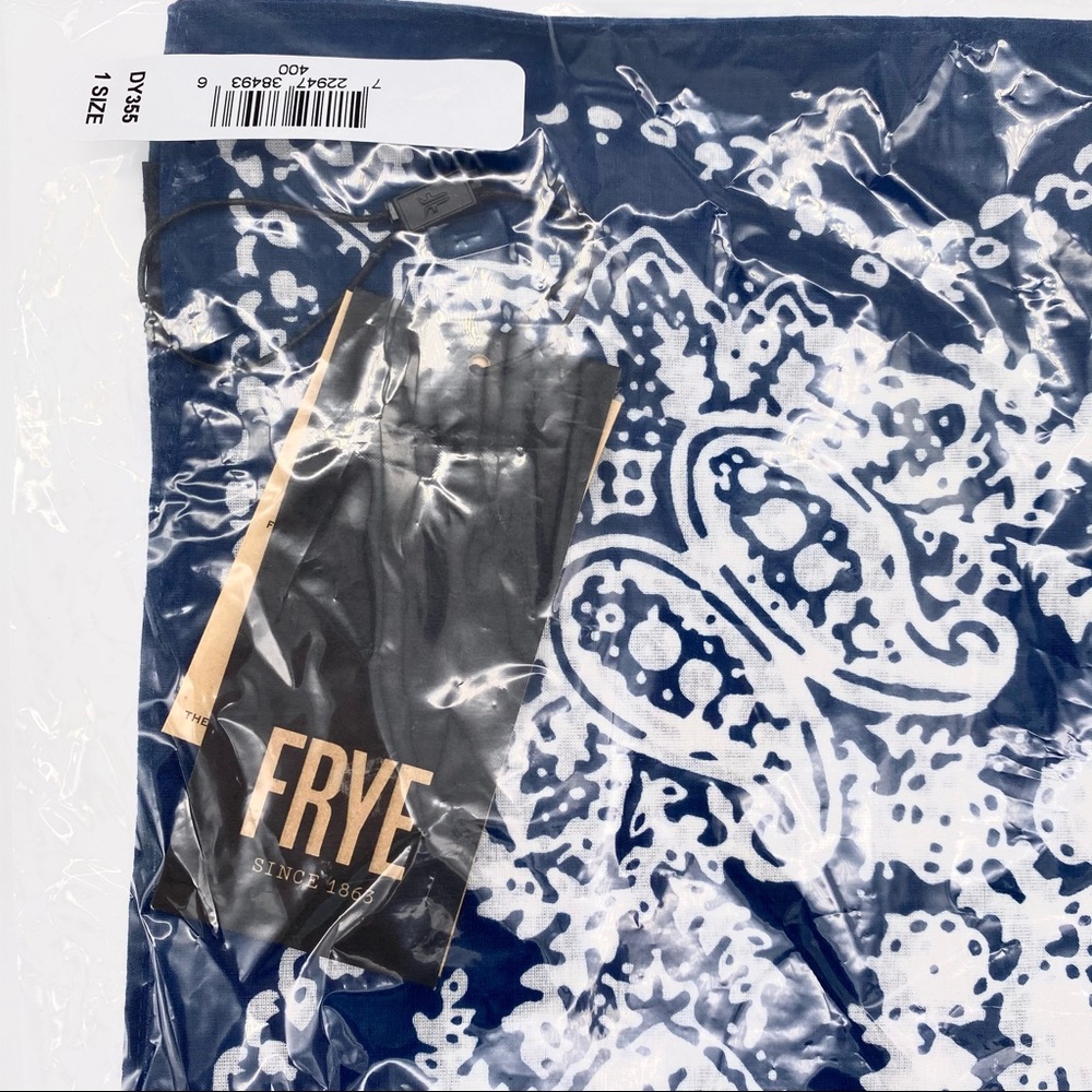 NWT Frye Blue Opal Paisley Bandana - Picture 9 of 11